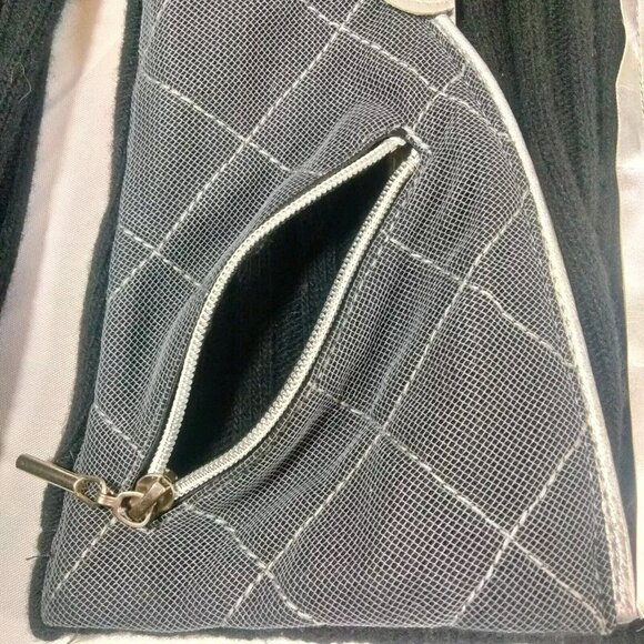 NWT Patricia Forgeal LM LULU French Black Silver Wool Fur Sweater Y2K Goth Rave - Picture 7 of 16